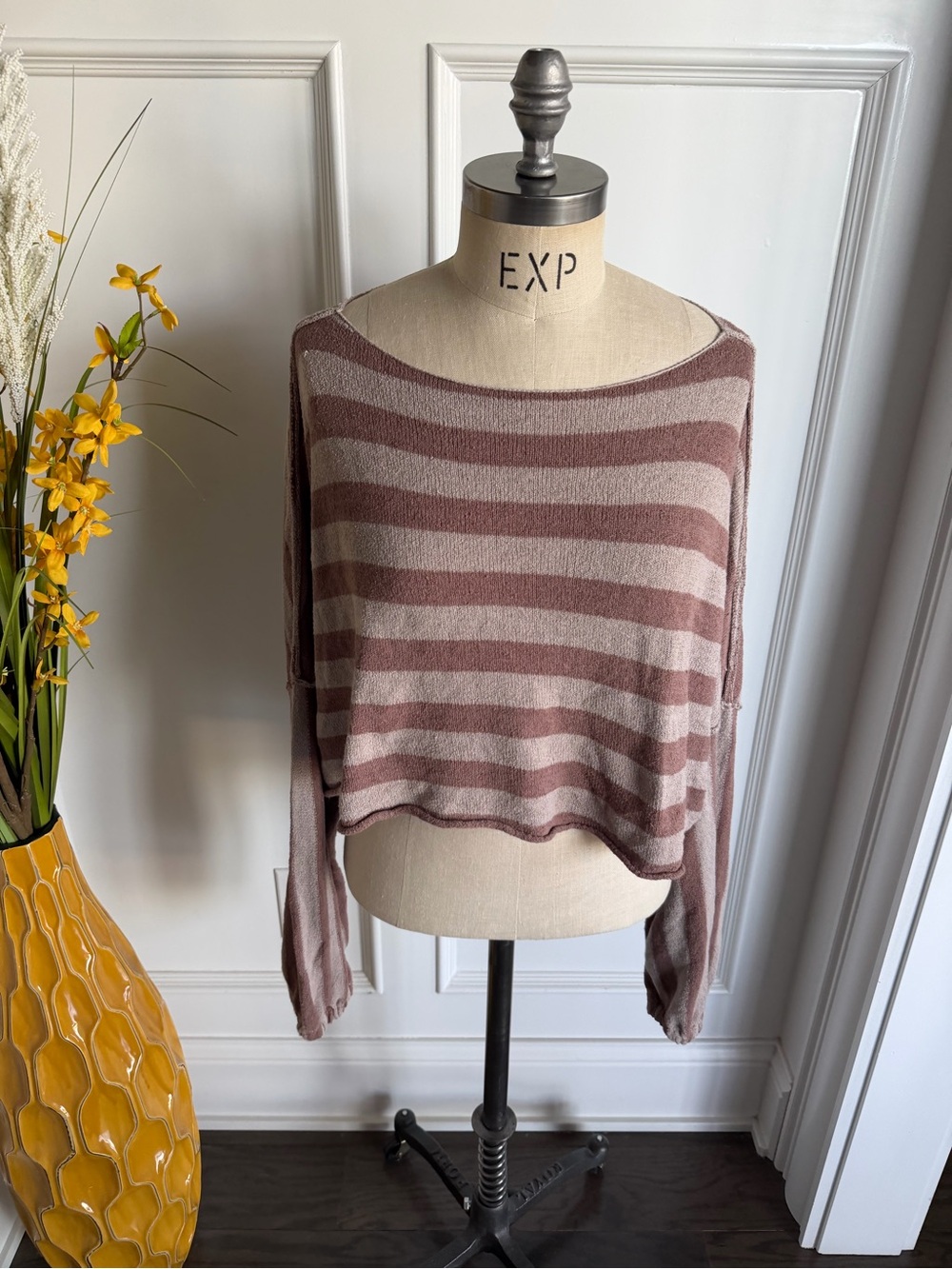 Intimately by Free People Striped Scoopneck Lightweight Sweater